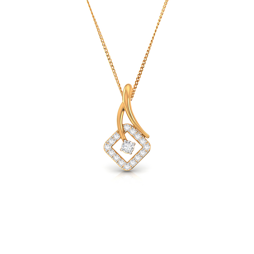 Aura princess-cut diamond pendant